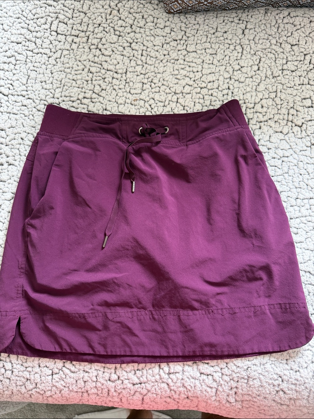 Athleta Plum Drawstring Mini Skort